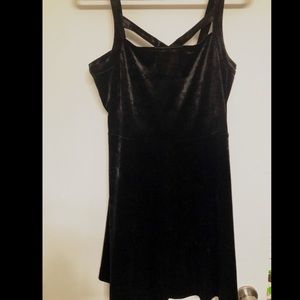 Black Velvet Strappy Dress